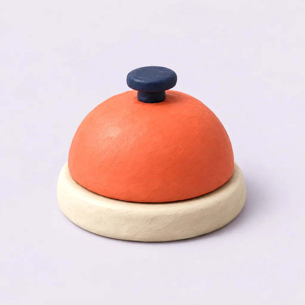 Campainha de balcão de plasticina